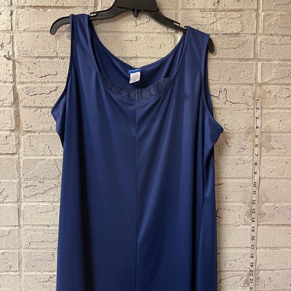Vintage Vicki Wayne Sleeveless Blue Long Comfy Stretchy Dress Plus Curvy 22W